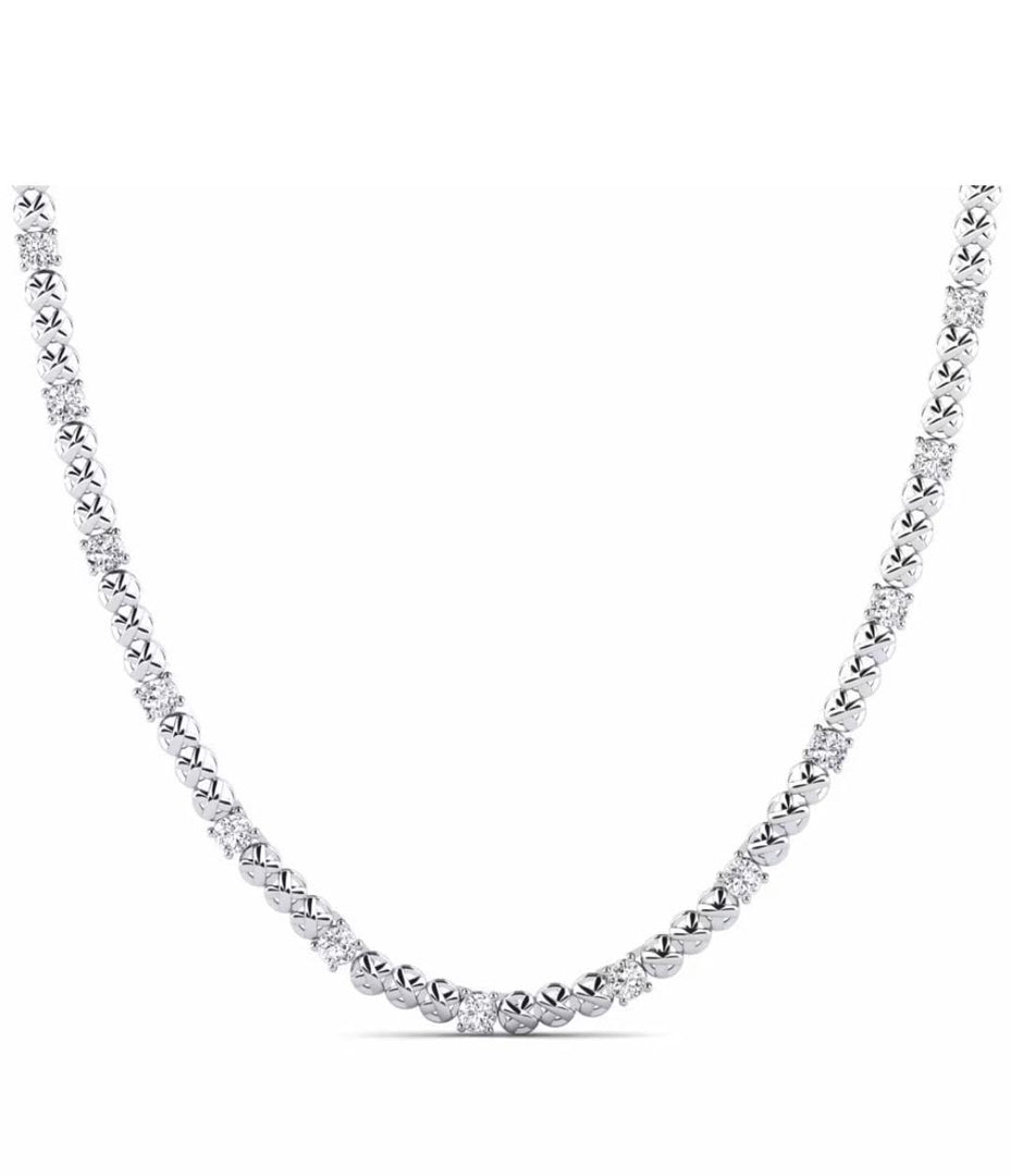 voguish Round Cut Diamond Necklace For Men