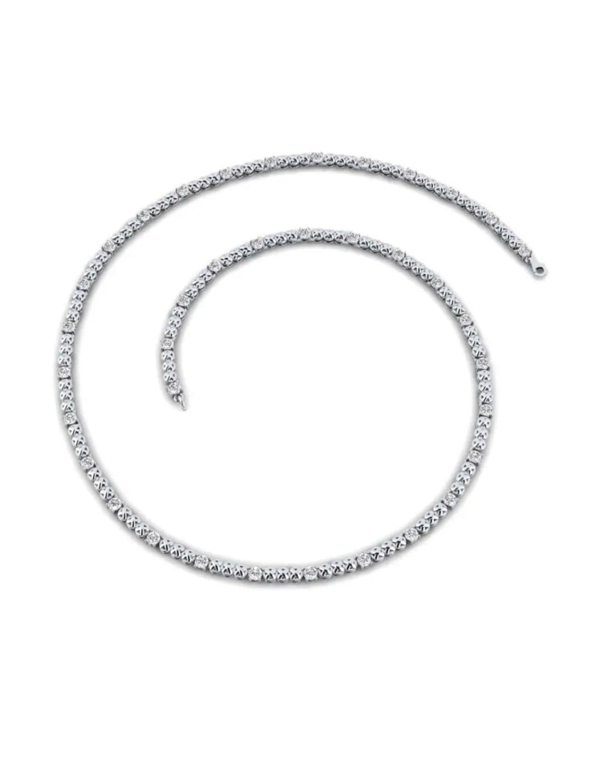 voguish Round Cut Diamond Necklace For Men