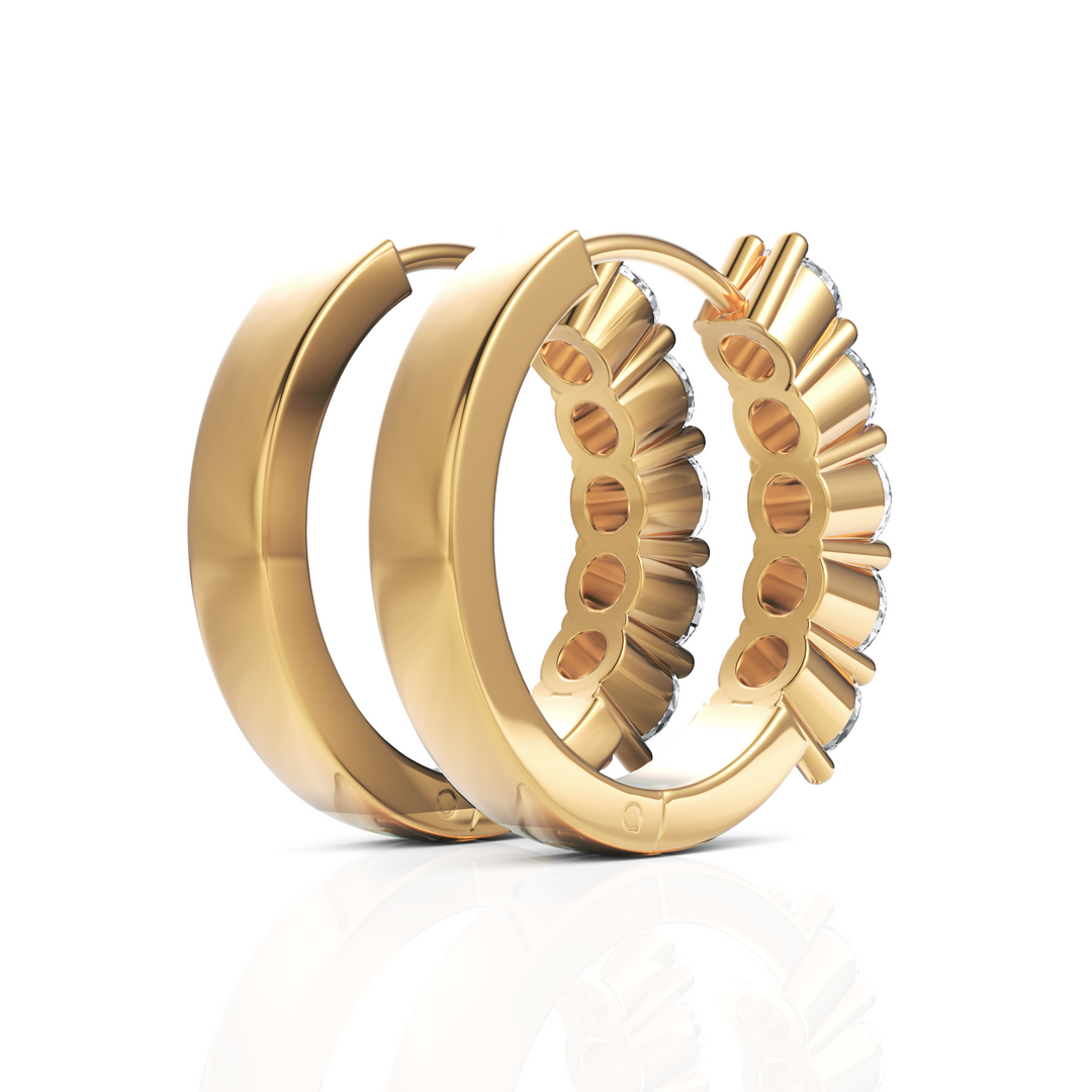 Scarlett Sparkle Diamond Hoop Earrings