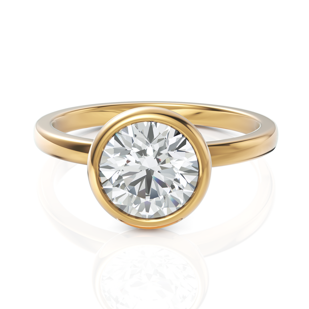 Solitaire Bezel Setting Diamond Ring (1.50 CT. Solitaire)