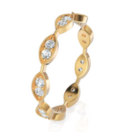 Load image into Gallery viewer, Stacking Eternity Marquise Round Simulated Diamond Band Ring