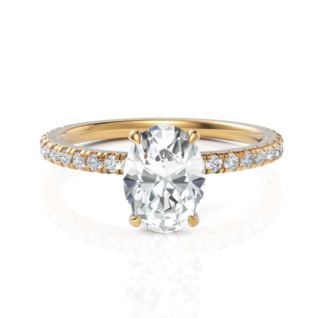 Grand Oval Classic Fine Solitaire Diamond Ring (1.00 Ct. Oval Cut)