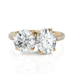 Load image into Gallery viewer, Gracious Toi Et Moi Wedding Ring With Round Cut &amp; Oval Cut Diamond (1.50 CT. Each Diamond)
