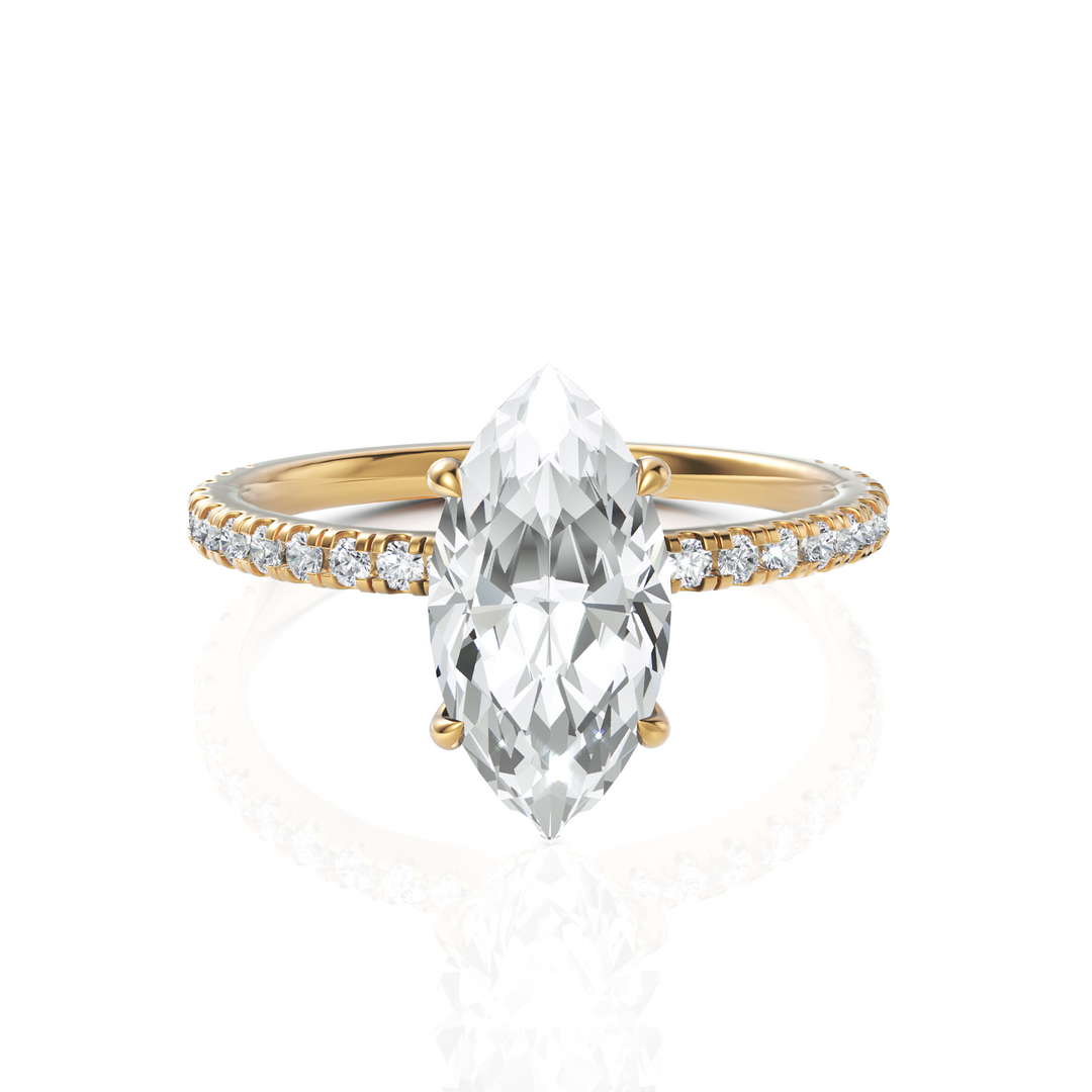 Eleanor Marquise Cut Solitaire Diamond Ring (2.00 CT. Marquise Cut)