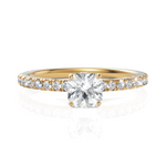 Load image into Gallery viewer, Superior Radiant Square Solitaire Diamond Ring (0.50 CT. Radiant Square Cut)