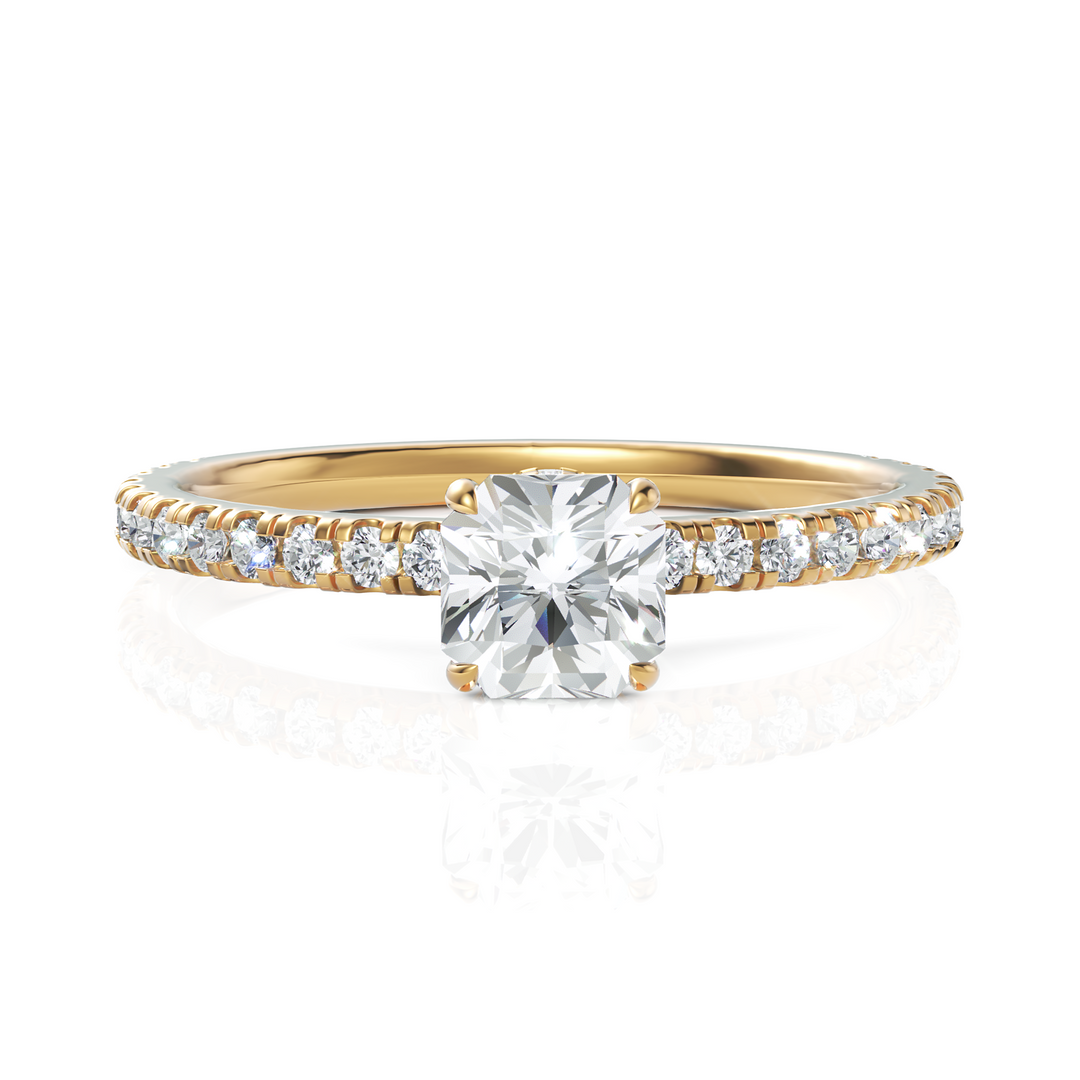 Superior Radiant Square Solitaire Diamond Ring (0.50 CT. Radiant Square Cut)