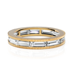 Load image into Gallery viewer, Cluster Baguettes Diamond Eternity Band
