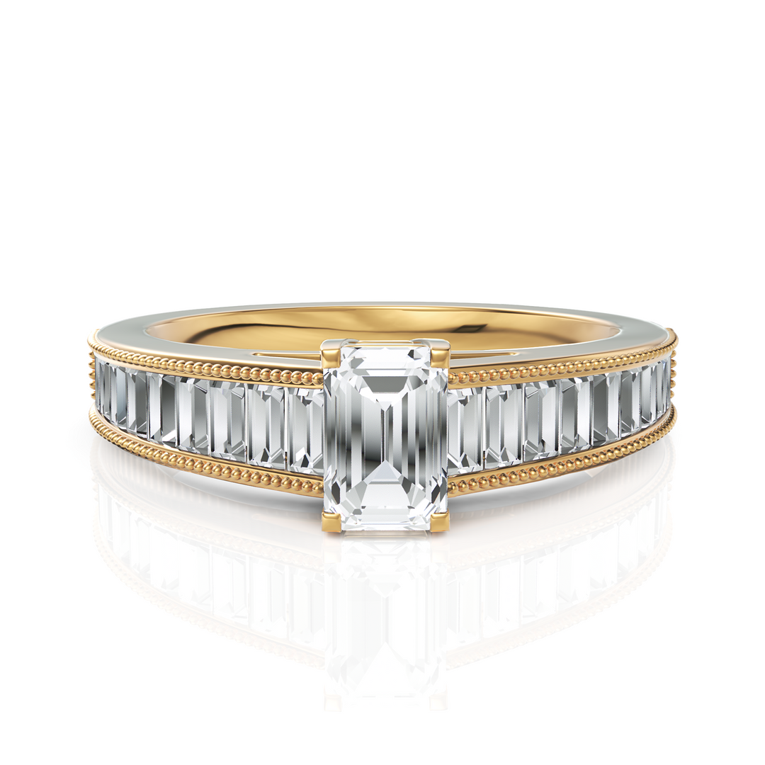 Designer Baguette Diamond Wedding Ring