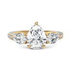 Load image into Gallery viewer, Brilliant Three Stone Pear Cut Diamond Engagement Ring (Center Stone 1.50 CT.)
