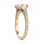 Load image into Gallery viewer, Amazing Three Stone Diamond Ring With Radiant Cut, Pear Cut &amp; Round Cut Diamond (2.00 CT. Radiant Cut)
