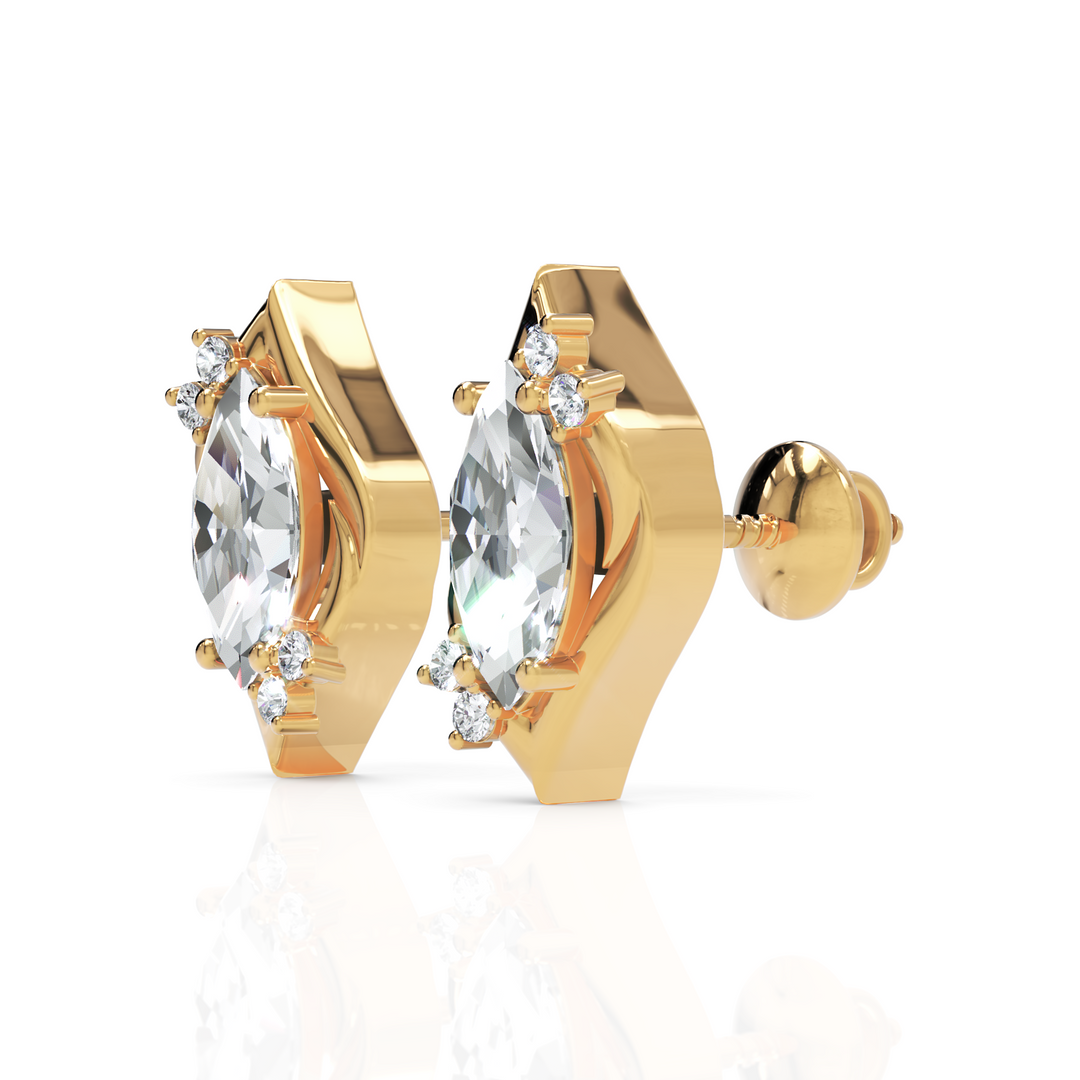 Classic Marquise Cut Diamond Studs