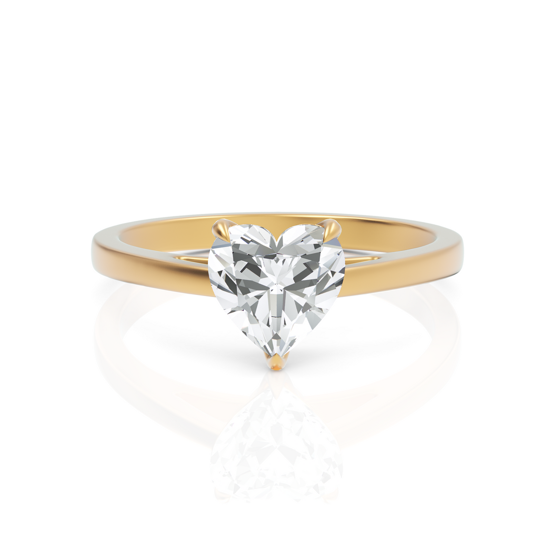 Solitaire Heart Diamond Ring