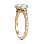 Load image into Gallery viewer, Amazing Three Stone Diamond Ring With Radiant Cut, Pear Cut &amp; Round Cut Diamond (2.00 CT. Radiant Cut)