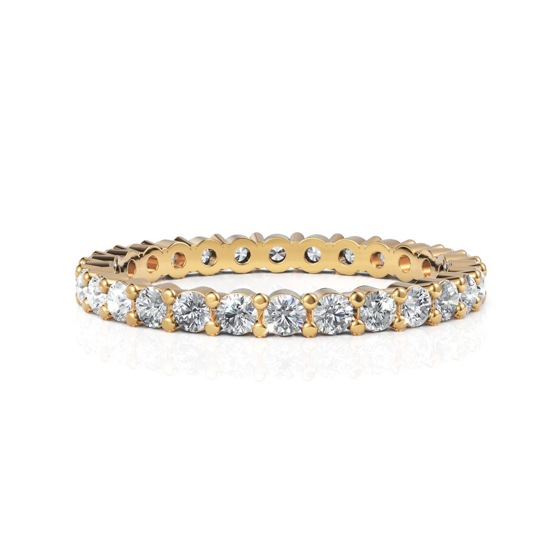 Brimming Round Cut Diamond Full Eternity Band