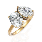 Load image into Gallery viewer, Oval Cut &amp; Pear Cut Toi Et Moi Solitaire Diamond Ring (1.50 CT. Each Diamond)
