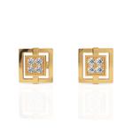 Load image into Gallery viewer, Elite Square Diamond Stud Earrings
