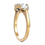 Load image into Gallery viewer, Enchant Three Stone With Oval Cut &amp; Round Cut Diamond Ring (1.50 CT. Oval CUT Diamond)