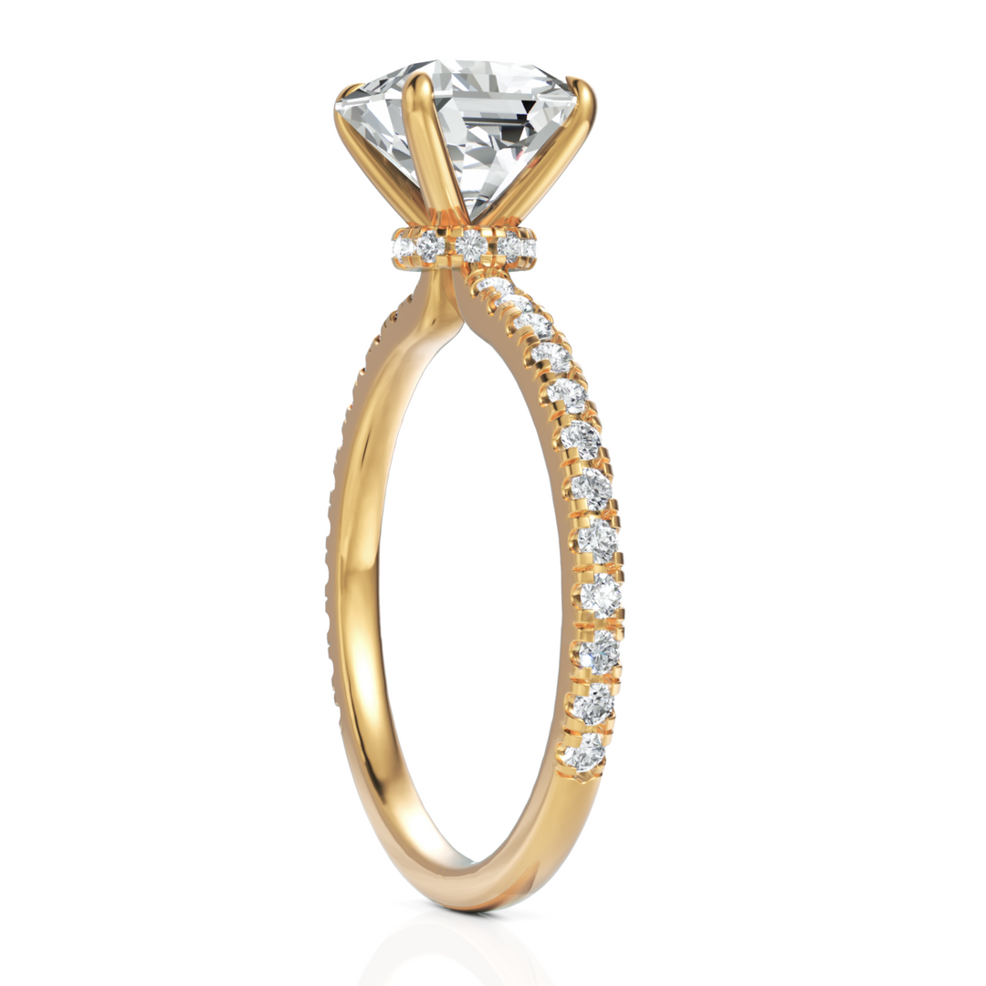 Stellar Radiant Square Cut Solitaire Diamond Wedding Ring (2.00 CT. Radiant Square)