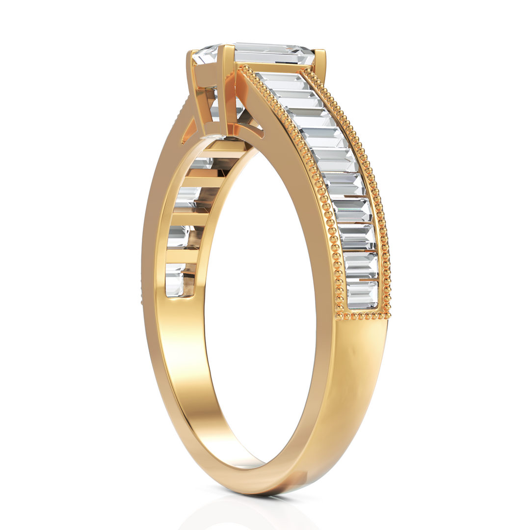 Designer Baguette Diamond Wedding Ring