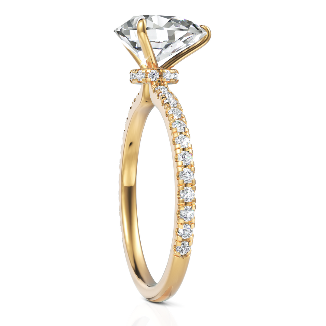 Dropping Pear Cut Solitaire Diamond Ring (2.00 CT. Pear Cut)