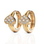 Load image into Gallery viewer, Love Mesh Heart Diamond Hoops Earrings
