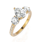 Load image into Gallery viewer, Trinity Pear Cut &amp; Round Cut Three Solitaire Diamond Ring (1.50 CT. Pear Cut)
