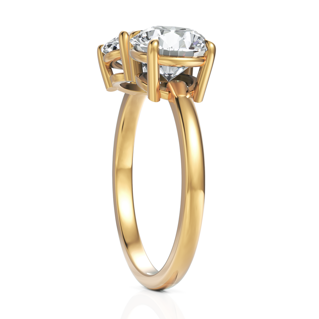 Toi Et Moi Solitaire Diamond Ring With Oval Cut & Round Cut Diamonds (1.50 CT. Each Diamond)