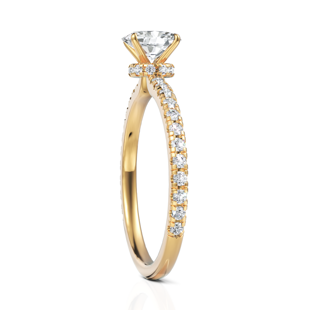 Latin Oval Cut Diamond Solitaire Ring (0.50 CT Oval)