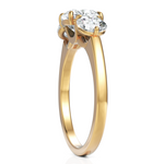 Load image into Gallery viewer, Three Stone solitaire Ring With Cushion Cut &amp; Round Cut Diamond (1.50 CT. Cushion Cut)