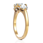 Load image into Gallery viewer, Enchant Three Stone With Oval Cut &amp; Round Cut Diamond Ring (1.50 CT. Oval CUT Diamond)
