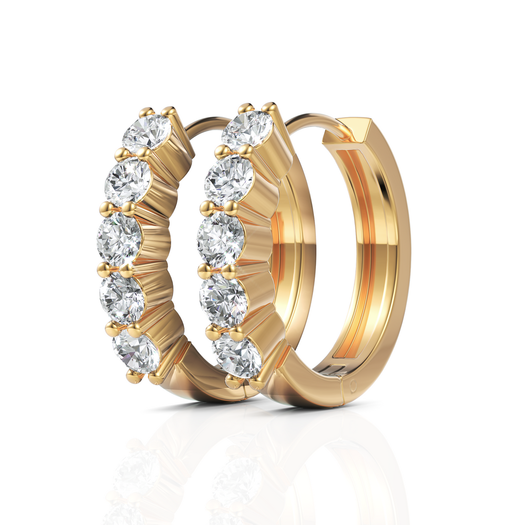 Scarlett Sparkle Diamond Hoop Earrings