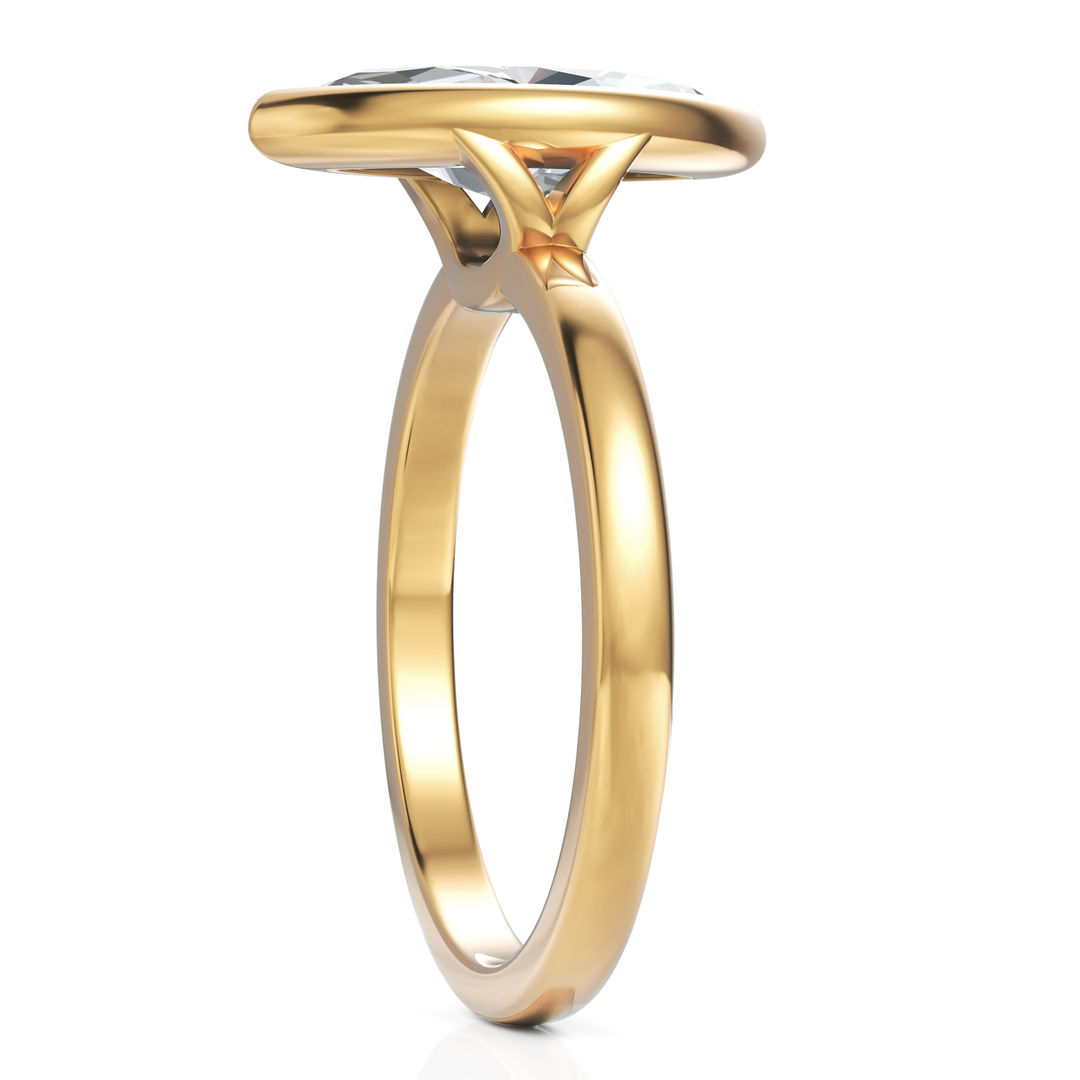 Striking Marquise Cut Diamond Solitaire Ring With Bezel Set (1.50 CT.)