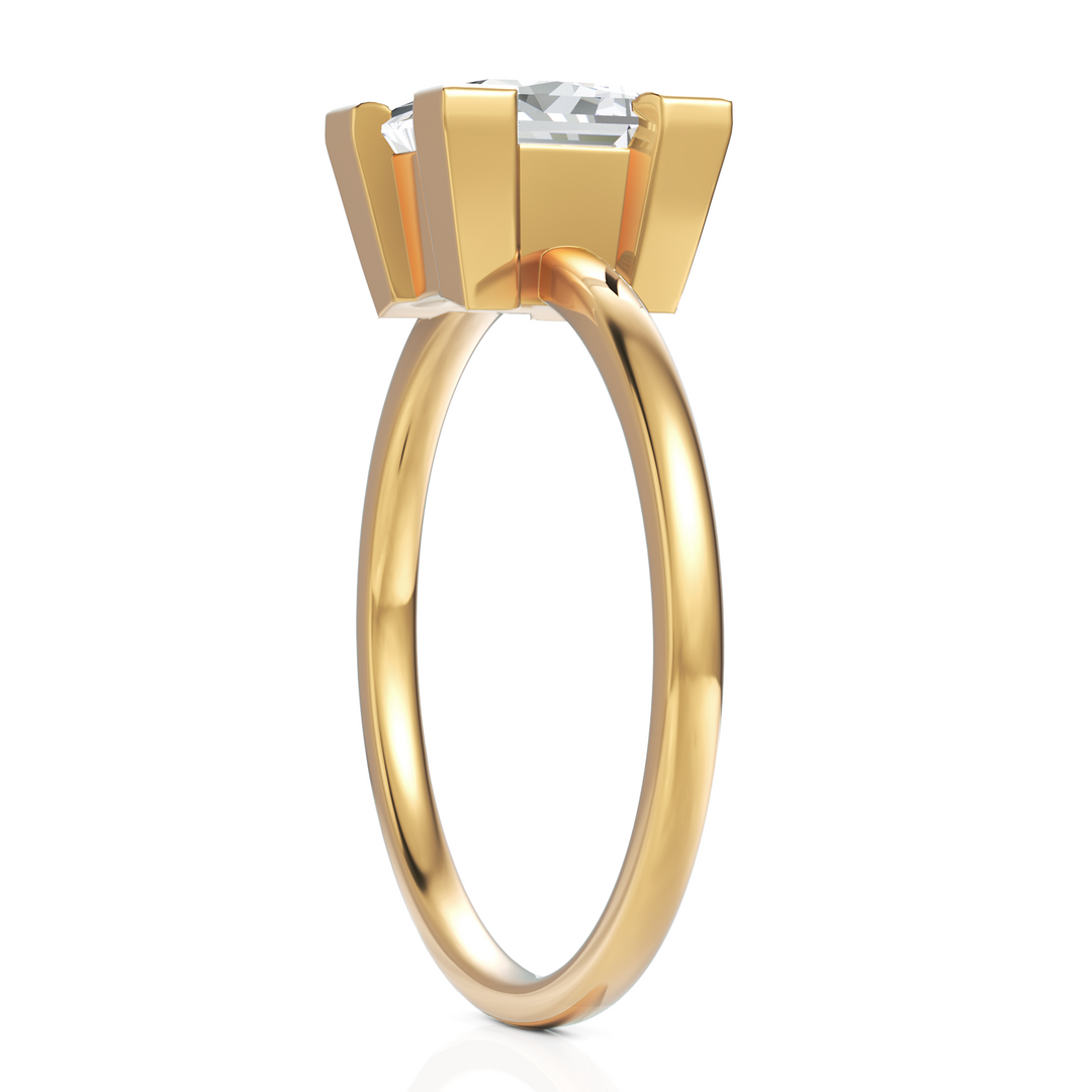 Nebula Solitaire Princess Cut Spark Ring