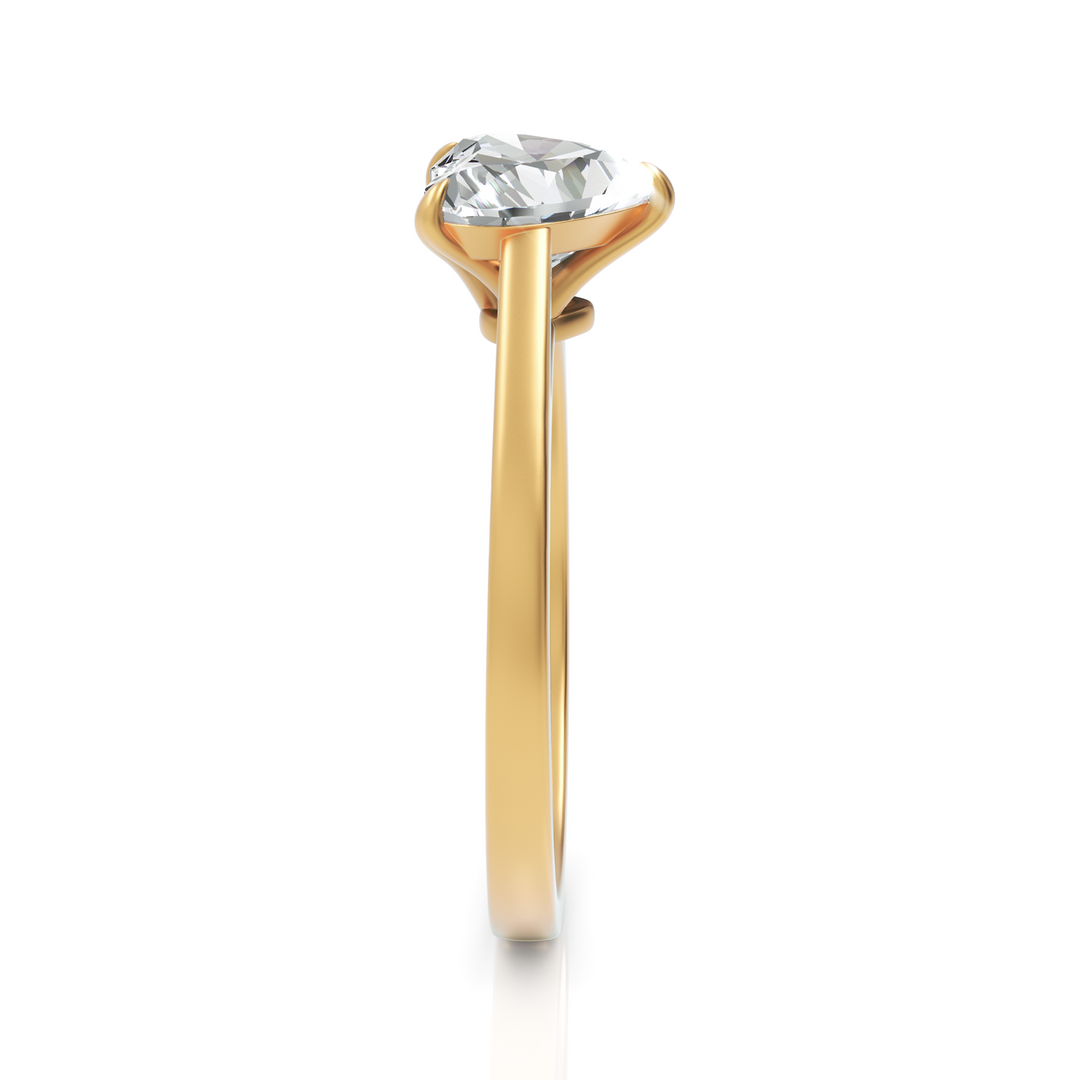 Solitaire Heart Diamond Ring