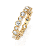 Load image into Gallery viewer, Metis Round Diamond Bezel Setting Eternity Ring
