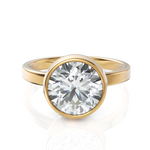 Load image into Gallery viewer, Epic Round Cut Diamond Ring with Bezel Setting (2.00 CT. Solitaire)