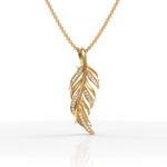 Load image into Gallery viewer, Tendril Fern Diamond Pendant ( Neck Chain Is Not A Part Of The Product And Can Be Bought Separately )
