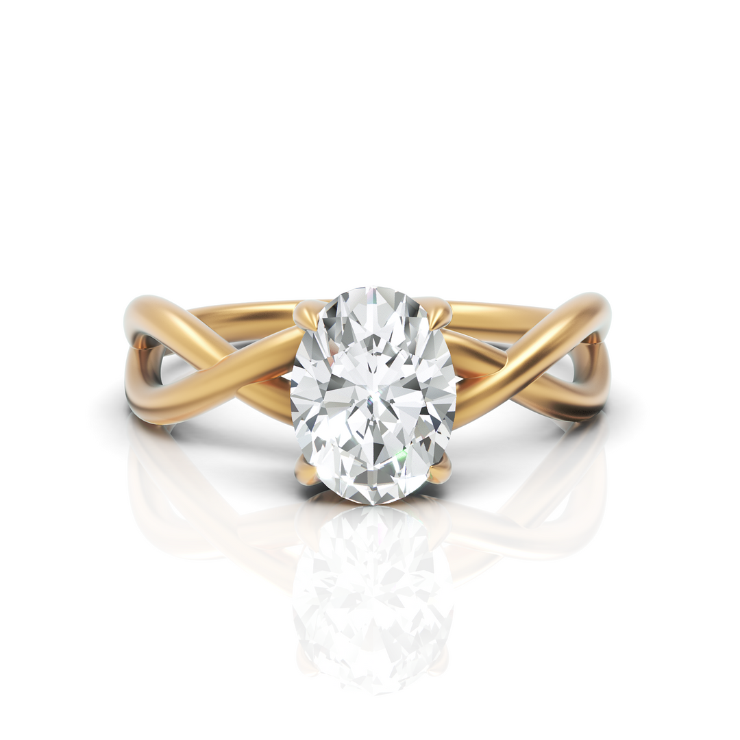 Solitaire Spellbound Oval Cut Ring (1.00 Carat)