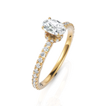 Load image into Gallery viewer, Latin Oval Cut Diamond Solitaire Ring (0.50 CT Oval)