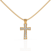 Whitney Cross Diamond Pendant Superior Diamond Feather Pendant ( Neck Chain Is Not A Part Of The Product And Can Be Bought Separately )
