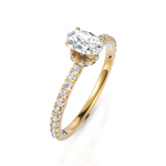 Load image into Gallery viewer, Latin Oval Cut Diamond Solitaire Ring (0.50 CT Oval)
