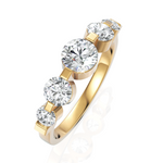 Load image into Gallery viewer, Olympius 5 Stone Round Cut Diamond Ring