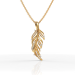 Load image into Gallery viewer, Tendril Fern Diamond Pendant ( Neck Chain Is Not A Part Of The Product And Can Be Bought Separately )