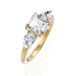 Load image into Gallery viewer, Asscher Cut &amp; Pear Cut Solitaire Diamond Ring (1.50 CT. Asscher Cut)
