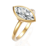 Load image into Gallery viewer, Striking Marquise Cut Diamond Solitaire Ring With Bezel Set (1.50 CT.)