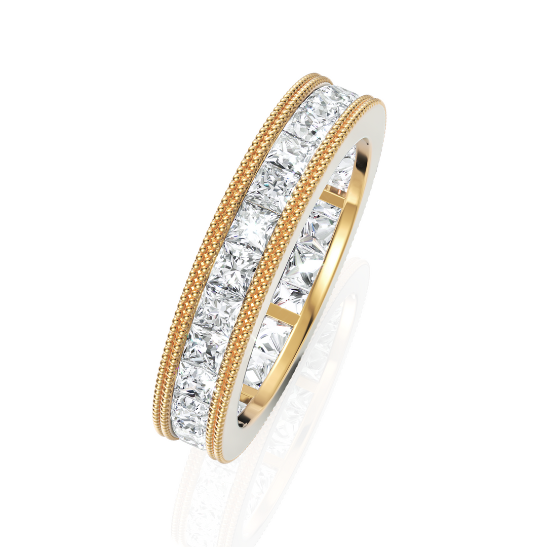 Princess Cut Diamond Eternity Wedding Band