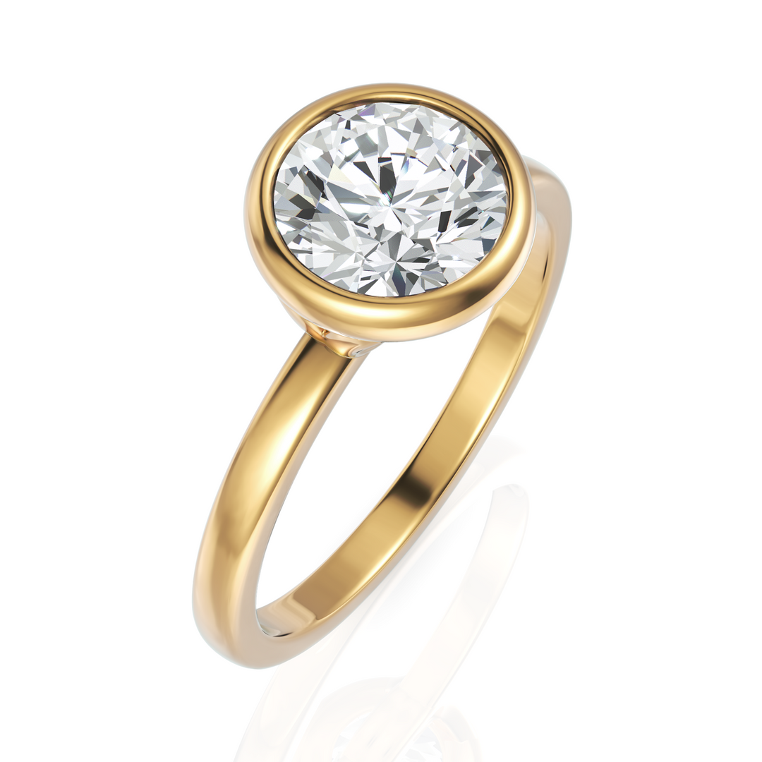 Solitaire Bezel Setting Diamond Ring (1.50 CT. Solitaire)