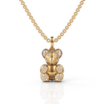 Load image into Gallery viewer, Exquisite Diamond Teddy Bear Pendant Necklace