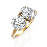 Load image into Gallery viewer, Toi Et Moi Solitaire Diamond Ring With Oval Cut &amp; Round Cut Diamonds (1.50 CT. Each Diamond)
