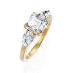 Load image into Gallery viewer, Asscher Cut &amp; Pear Cut Solitaire Diamond Ring (1.50 CT. Asscher Cut)